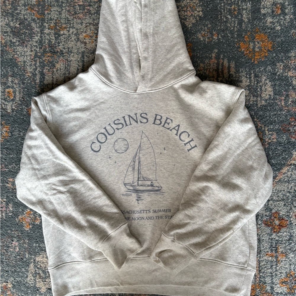 American Eagle Light Heather Gray Pullover Hoodie - image 2